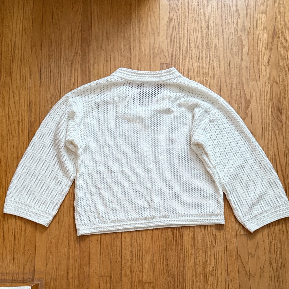 Z Supply Kiami White Crochet Sweater (L) - Picture 7 of 9